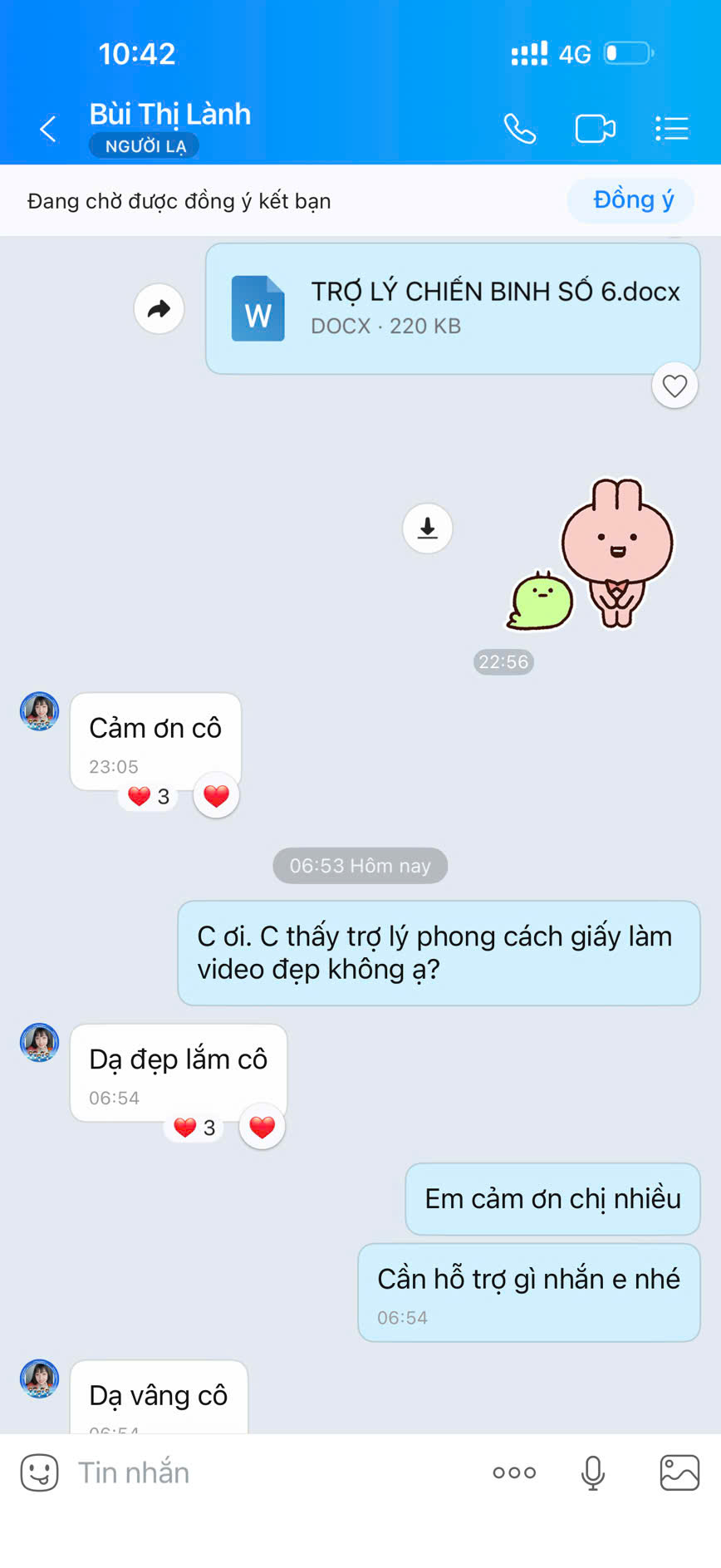 Phản hồi của học viên Bùi Thị Lành về sản phẩm tạo bằng trợ lý