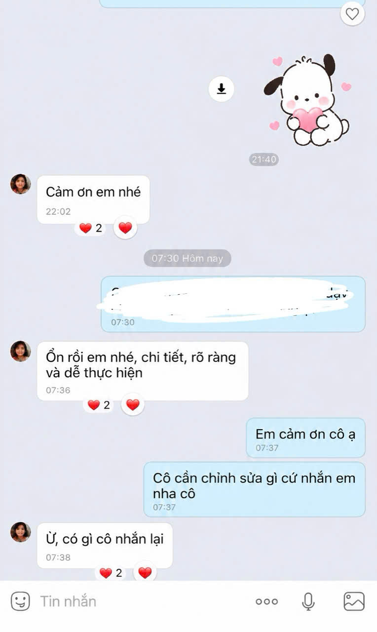 Phản hồi học viên về hướng dẫn chi tiết, rõ ràng
