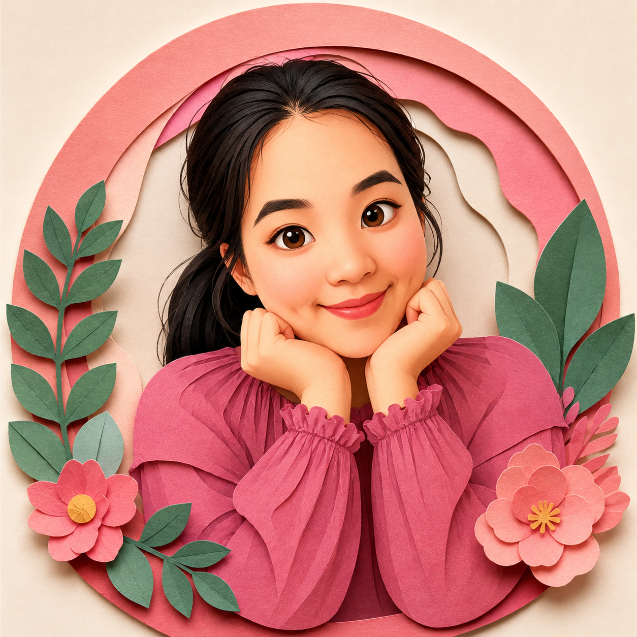 Logo Hoài AI phong cách giấy